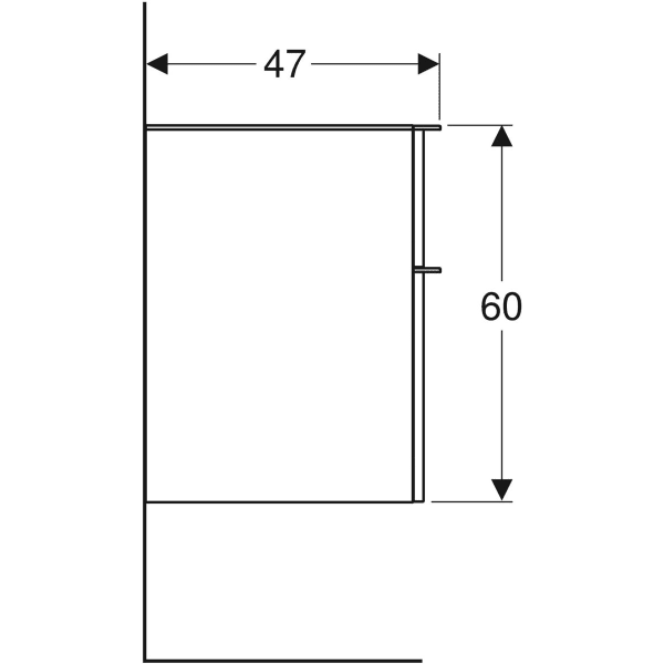 Шкаф 45 см Geberit Smyle Square 500.357.JR.1, пекан