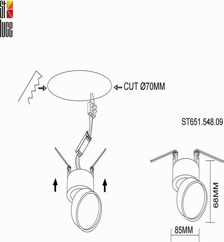 Встраиваемый светодиодный спот ST Luce ST651.548.09
