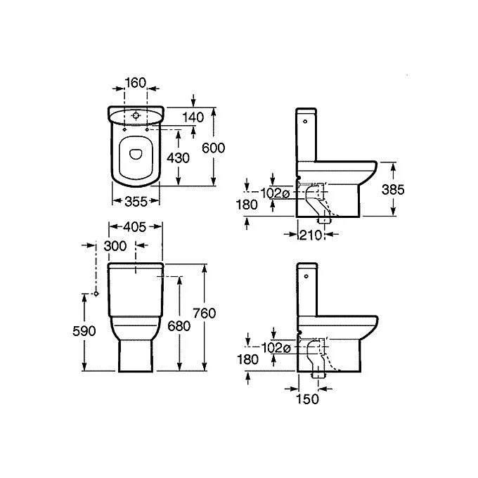 Напольный унитаз Roca Dama Senso Compacto 342518000