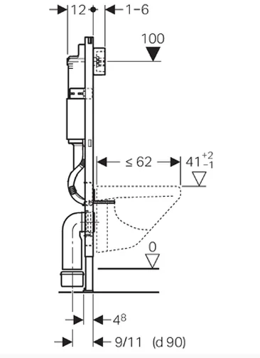 Инсталляция Geberit с безободковым унитазом Gustavsberg Hygienic Flush 5G84HR01, сиденье микролифт, комплект