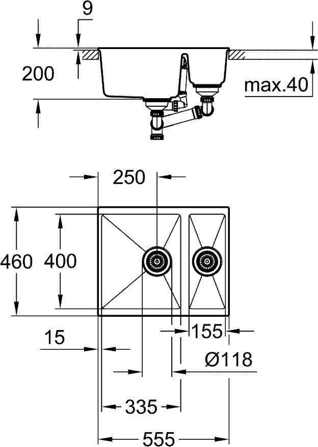 Кухонная мойка Grohe K500 31648AT0