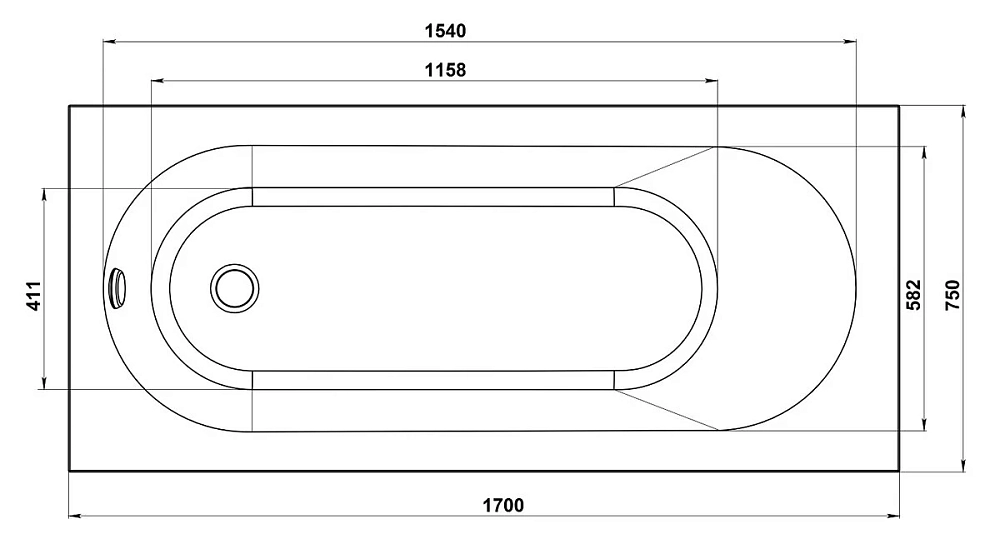 Ванна из искуственного камня Good Door Марбея ВА00022 белый