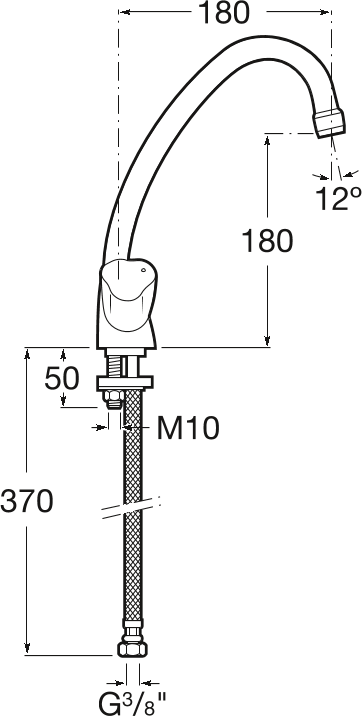 Смеситель для кухонной мойки Roca Brava 5A8430C00