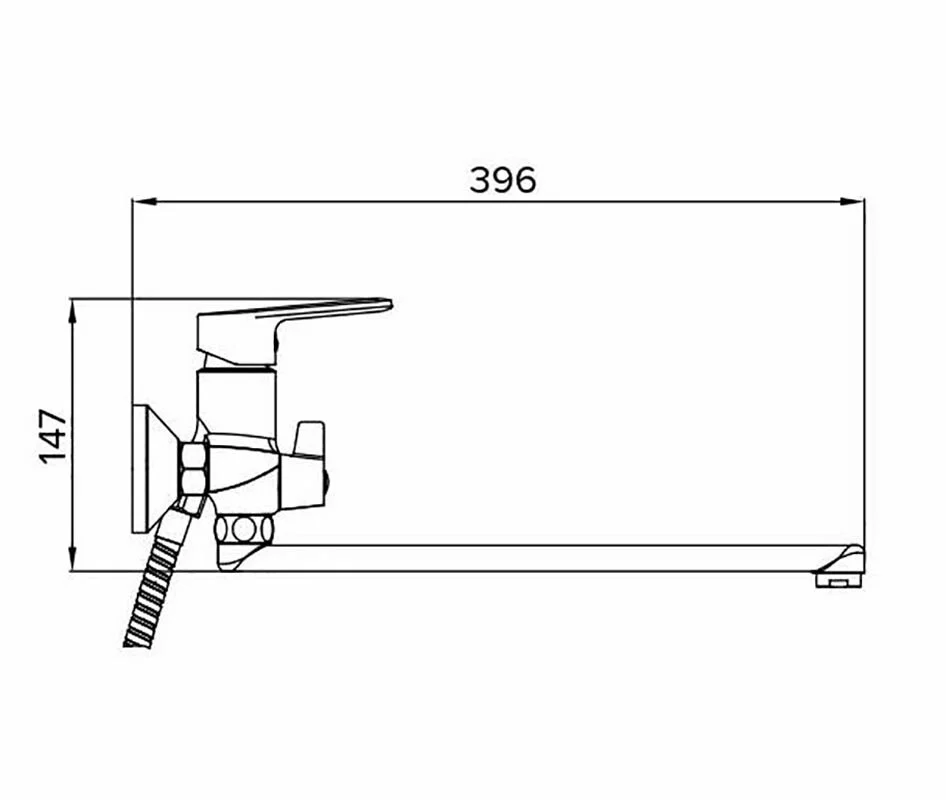 Смеситель для ванны с душем Osgard Platt 86223 хром