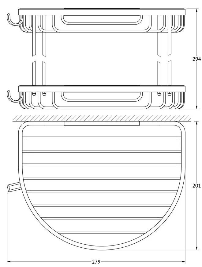 Полка FBS Ryna RYN 011 хром