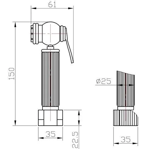 Душевая лейка Zorg Antic AZR 3 LB SL серый