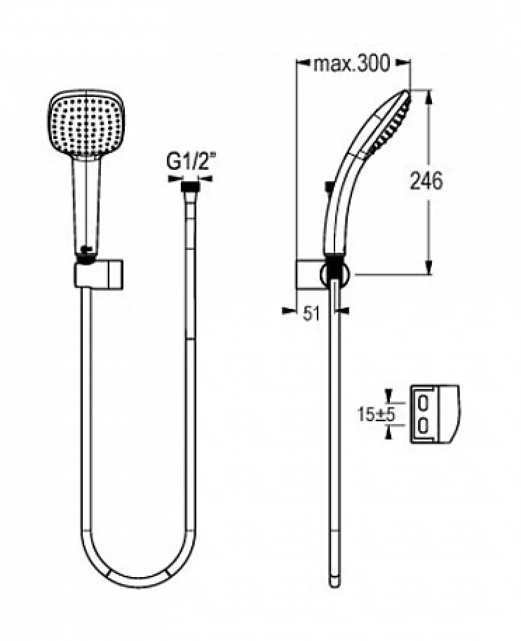 Душевой гарнитур Ideal Standard Idealrain B0019AA хром