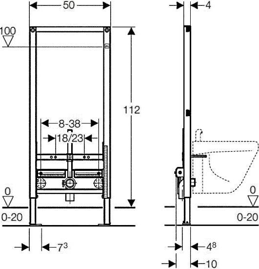 Комплект Подвесное биде Roca Meridian 357245000 + Система инсталляции для биде Geberit Duofix 111.520.00.1 + Крышка для биде Roca Meridian 8062A2004