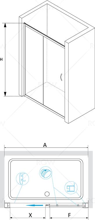 Душевая дверь RGW Passage PA-016 140 см 350801614-31