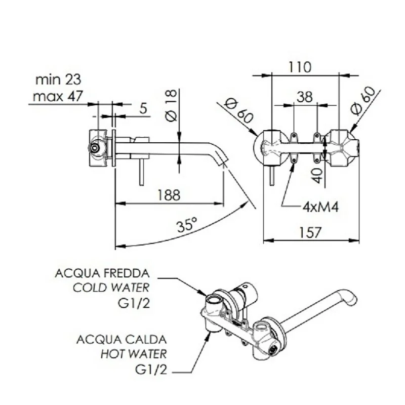 Смеситель для раковины Remer X Style Inox SSX15PL серый