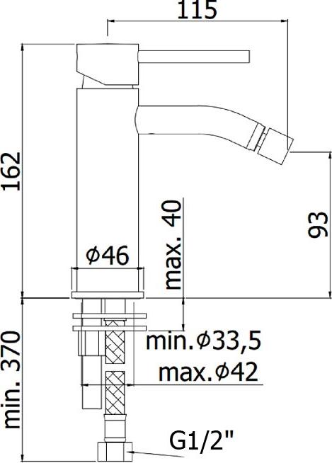 Смеситель Paffoni Light LIG131HG для биде