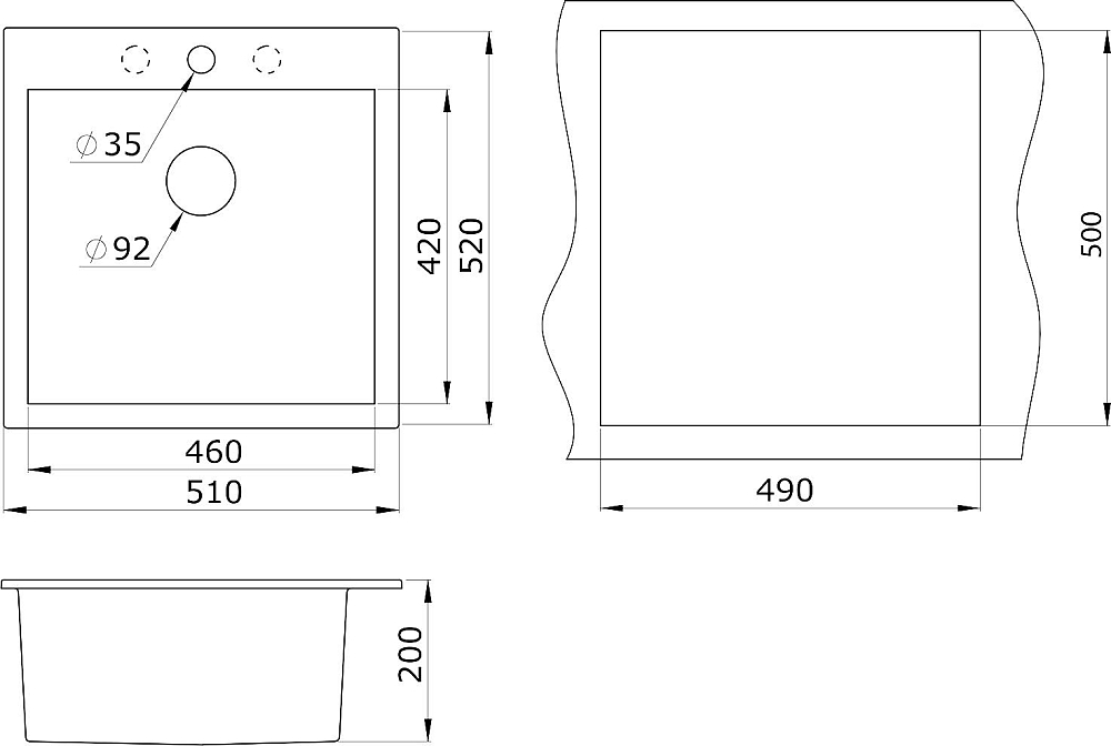 Кухонная мойка Paulmark Praktisch PM105152-WH белый