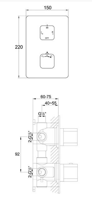 Смеситель для ванны с душем Steinberg Serie 230 2304122 хром