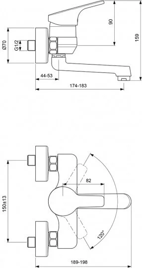 Смеситель для раковины Vidima Form BA063AA хром