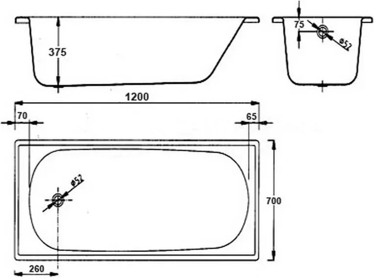 Стальная ванна BLB Europa B20E22001 белый