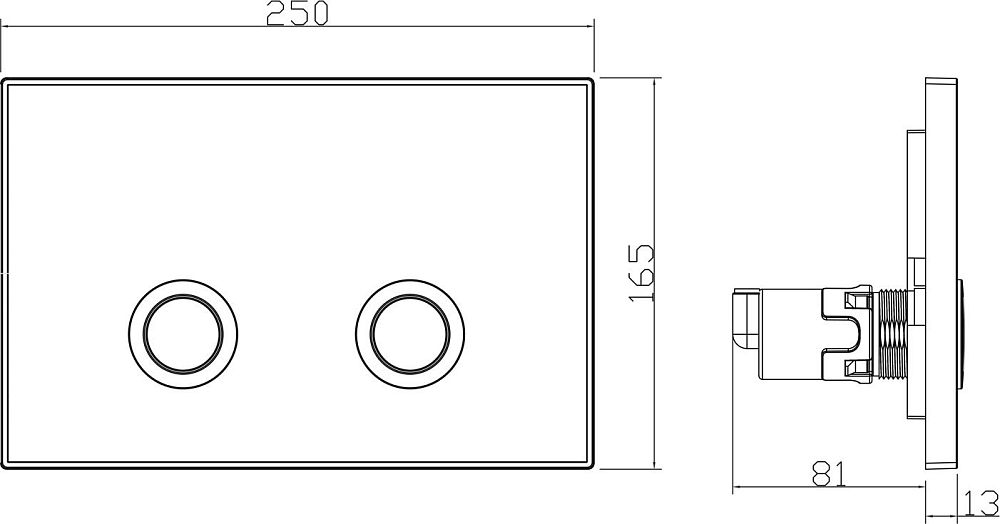 Клавиша смыва для инсталляции Point Венера PN44071WC, белый