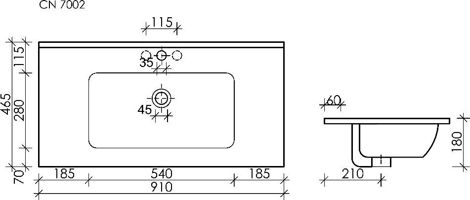 Раковина Ceramica Nova Element 91 CN7002MB, черный матовый