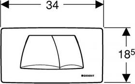 Кнопка смыва Geberit Twinline 30 115.888.11.1 белый