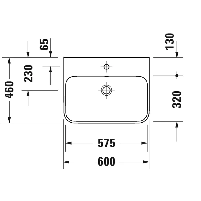 Раковина накладная Duravit Happy D.2 Plus 2360606100 белый, серый