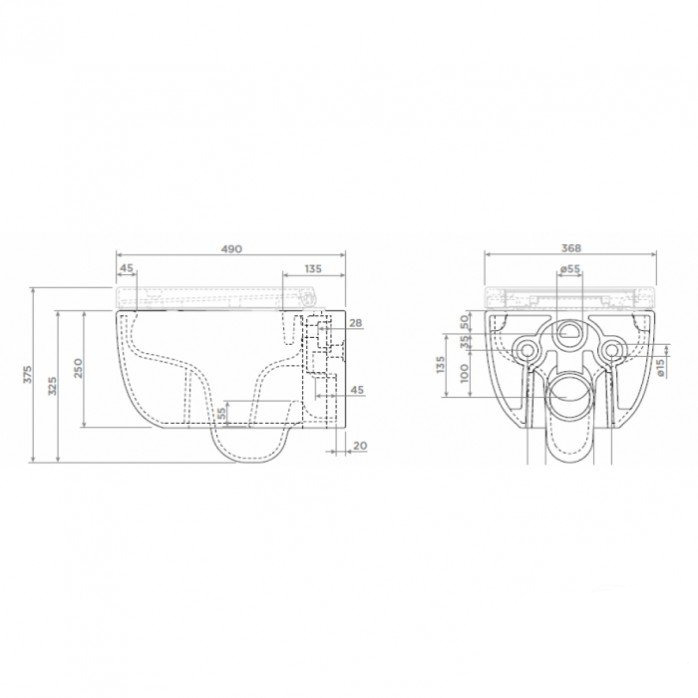 Комплект Berges Wasserhaus Novum 043309 кнопка белая