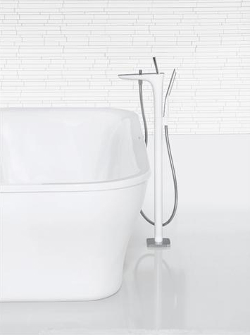 Смеситель для ванны с душем Hansgrohe PuraVida 15473400, белый/хром