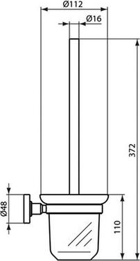 Ёршик Ideal Standard IOM матовое стекло