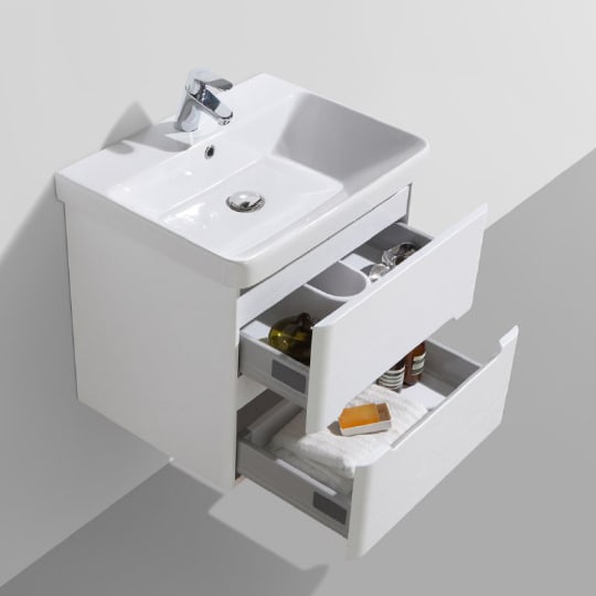 Тумба для комплекта BelBagno LUXURY/SOFT-800-2C-SO-BL-P bianco lucido