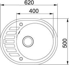 Кухонная мойка 62 см Franke Ronda ROG 611С 3.5" 114.0263.467, оникс