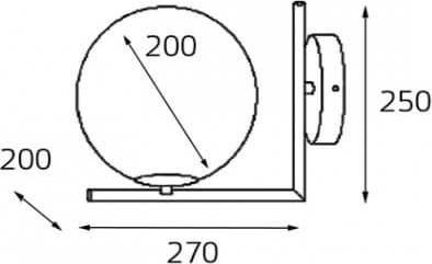 Бра Italline Bolla AP 6212/200 brass