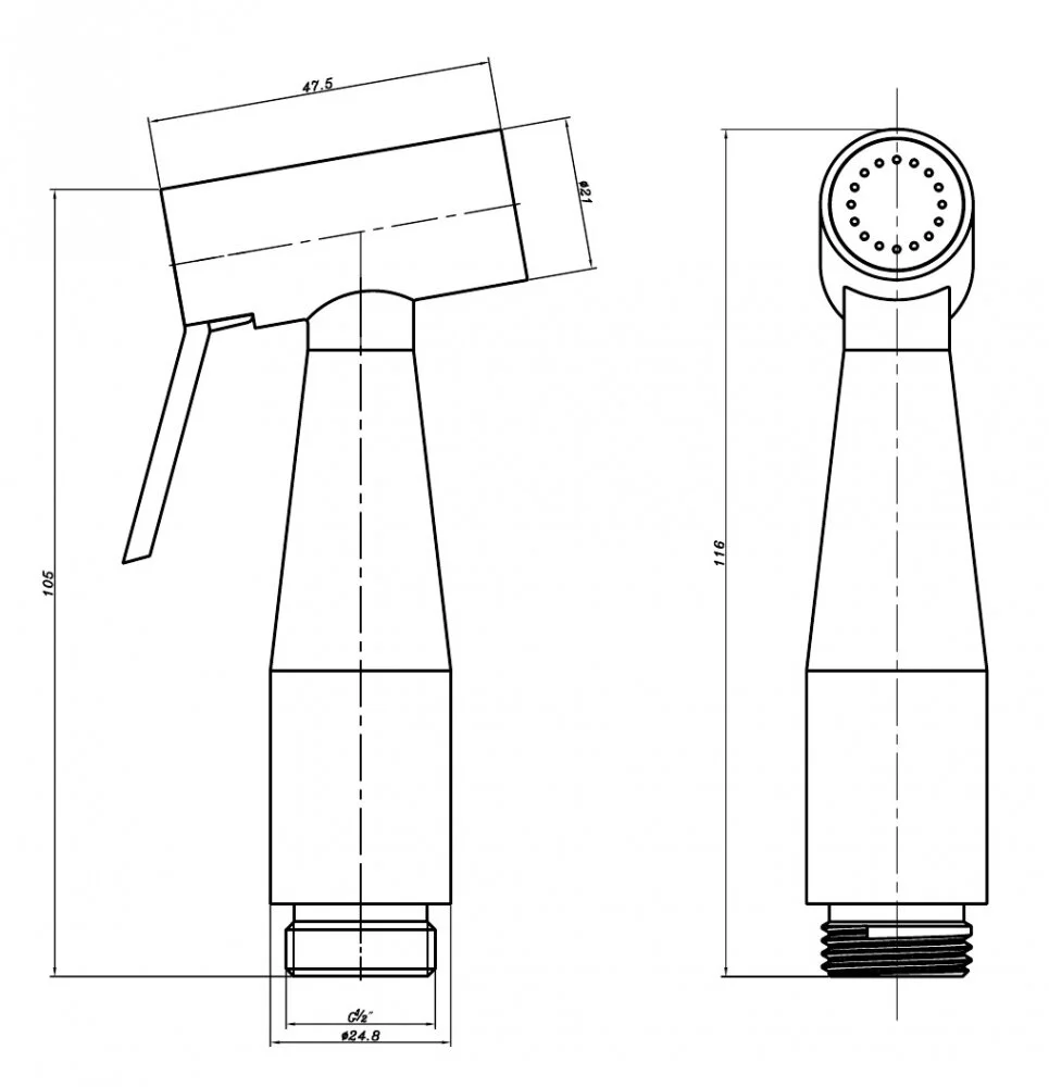 Душевая лейка Aquanet Passion AF300-83B черный