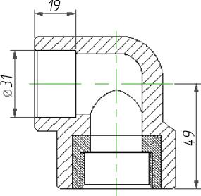 Угольник Kalde 3222-efo-320b00 32х1/2"