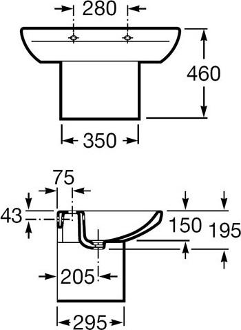 Раковина Roca Dama Senso 327510000 80 см