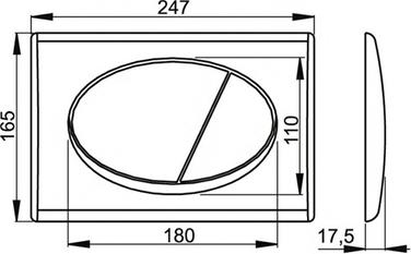 Кнопка смыва AlcaPlast M73 хром