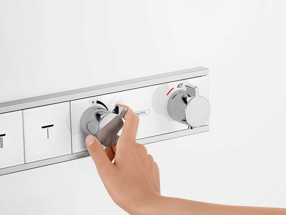 Термостат для душа Hansgrohe RainSelect 15357400, белый хром