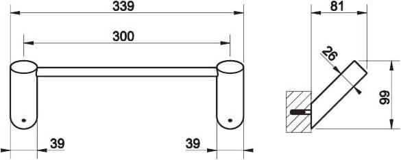 Полотенцедержатель 30 см Gessi Ovale 25697#031, хром