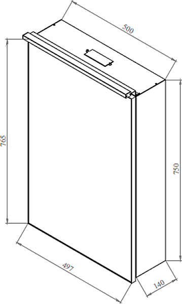 Зеркало De Aqua Алюминиум 50 261756