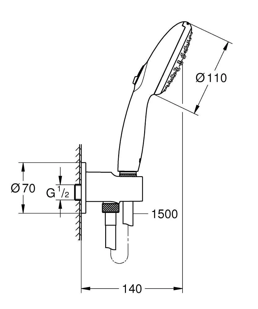 Душевой гарнитур Grohe Tempesta 26406003 хром