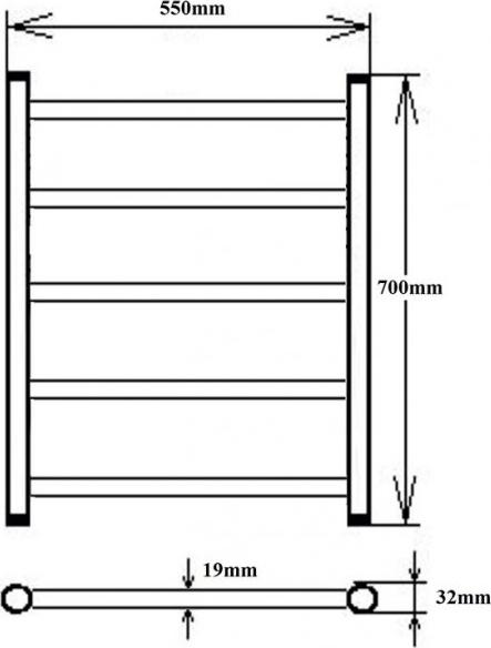 Полотенцесушитель электрический 55x70 см Zorg ZR 013 ZR 444 с полкой, бронза