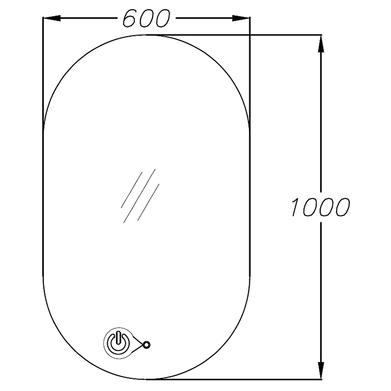 Зеркало Opadiris Ибица 00-00006614 белый