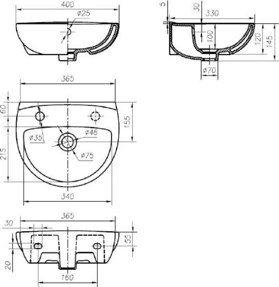 Рукомойник Kolo (IFO) Freja L7234000040 см