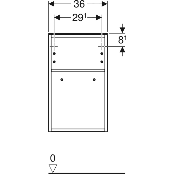 Шкаф 36 см Geberit Smyle Square 500.358.JK.1, тёмно-серый