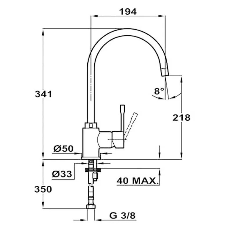 Смеситель для кухни Teka Sp995 55995020Q черный