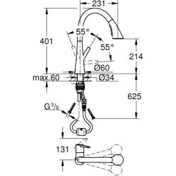 Смеситель для кухонной мойки Grohe Zedra 32294002