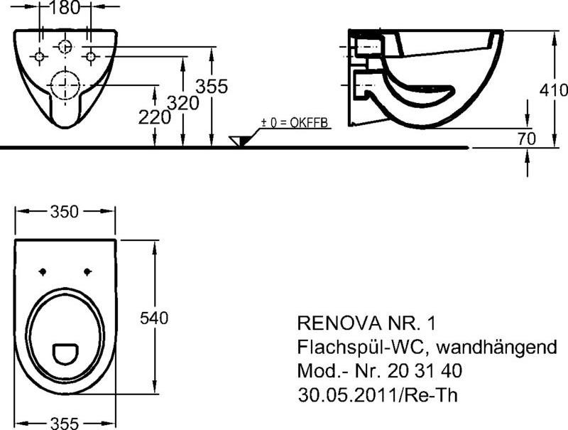 Подвесной унитаз Geberit Renova 203140000, белый