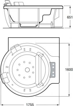 Акриловая ванна Roca Circular 175,5x160 248204001