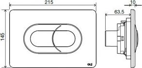 Кнопка смыва для писсуара OLI Salina 640084