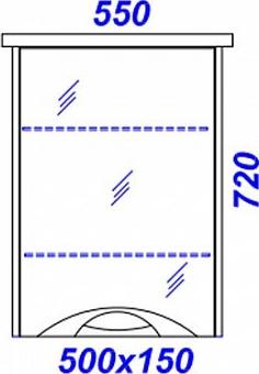 Шкаф-зеркало Aqwella Ультра Люкс Ul-l.04.05.G 55 см, белый
