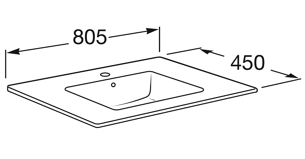 Тумба с раковиной Aquaton Лофт Фабрик 80 1A2424K7LTDU0, дуб эндгрейн