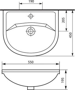 Раковина Corozo Уют 55 SD-00000065, белый