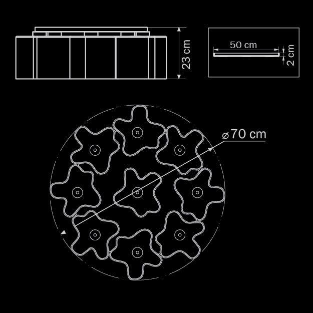 Потолочная люстра Lightstar Nubi Ondoso 802091